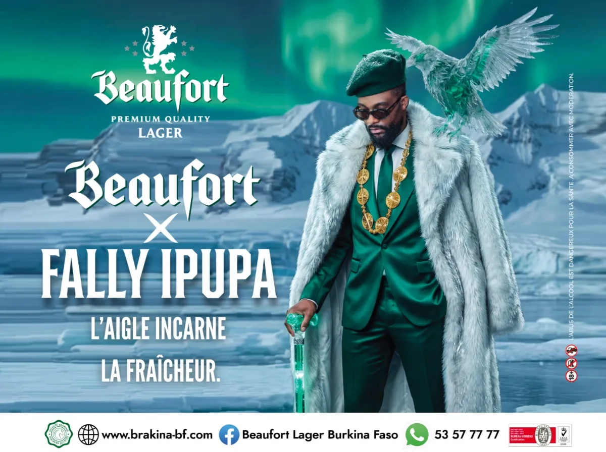 Visuel officiel Fally Ipupa nouvel ambassadeur Beaufort Lager